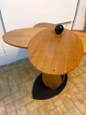 Italian Wood Flower Modular Table, 1980s-FUE-1093834