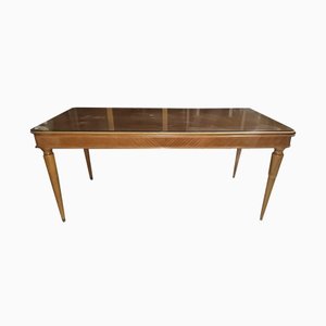 Italian Wood Veneer Dining Table, 1950s-RAQ-644508