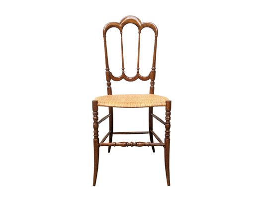 Italian Wood & Vienna Straw Chiavari Chair attributed to Fratelli Levaggi, 1950s-RD-2040242