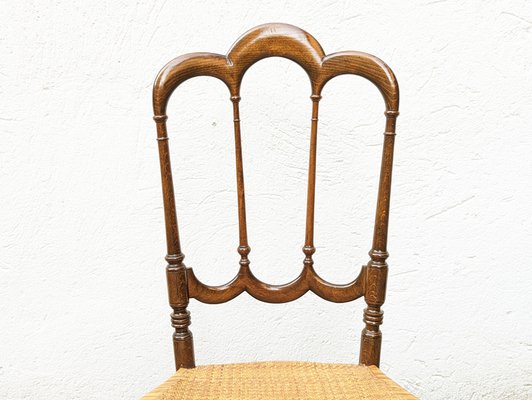 Italian Wood & Vienna Straw Chiavari Chair attributed to Fratelli Levaggi, 1950s-RD-2040242