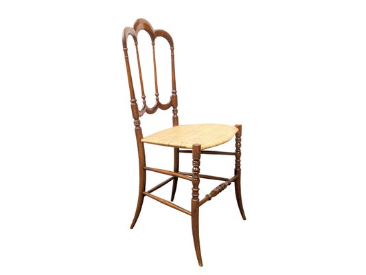 Italian Wood & Vienna Straw Chiavari Chair attributed to Fratelli Levaggi, 1950s-RD-2040242