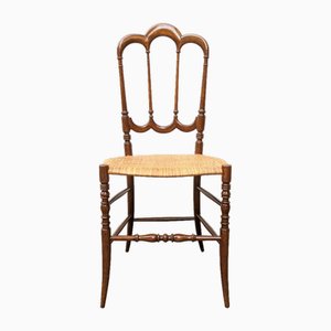 Italian Wood & Vienna Straw Chiavari Chair attributed to Fratelli Levaggi, 1950s-RD-2040242