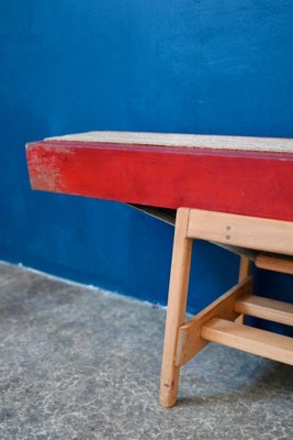 Italian Wooden and Rope Table, 1970s-AIU-1789367