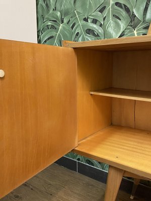 Italian Wooden Board Formica Brass Sideboard in the Style of Gio Ponti, 1950s-PYR-1107655