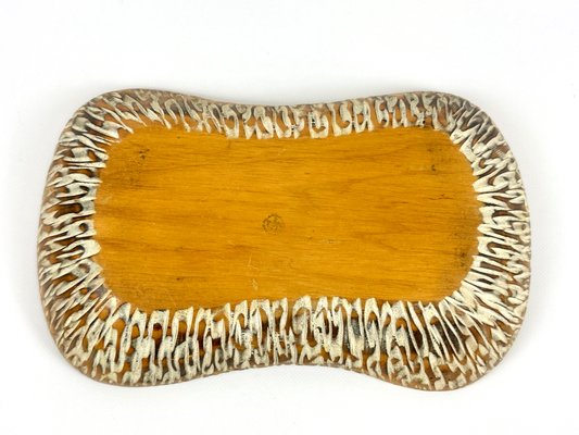 Italian Wooden Bowl by Aldo Tura for Macau Cusan, Milan, 1950s-ZCY-2020413