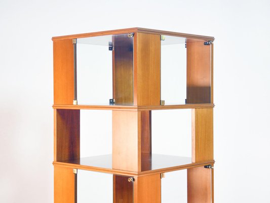 Italian Wooden Center Swivel Bookcase-OJE-1759982