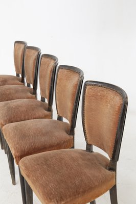 Italian Wooden Chairs with Studs by Melchiorre Bega, 1950s, Set of 6-RCE-1420623