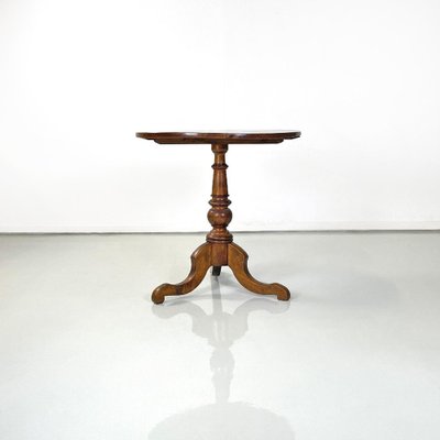 Italian Wooden Dining Table with Floral Damask Decoration, 1850s-GDD-1757582