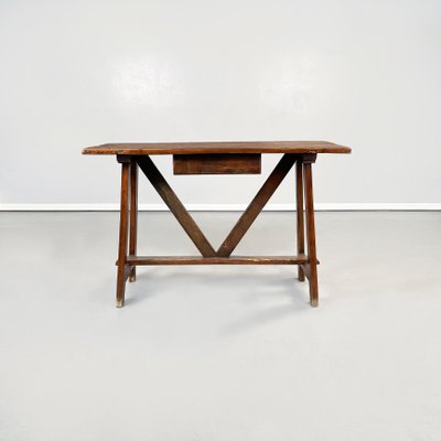 Italian Wooden Fratino Table with a Drawer, 1900s-GDD-1416747