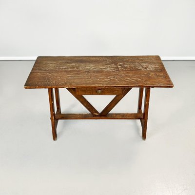 Italian Wooden Fratino Table with a Drawer, 1900s-GDD-1416747