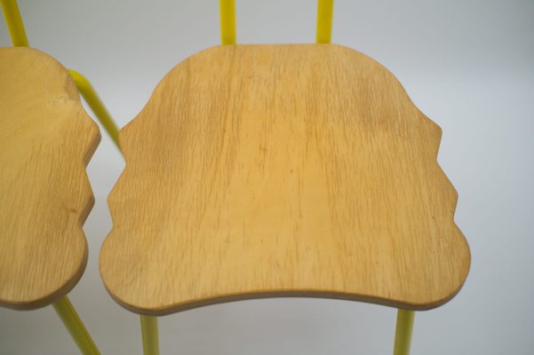 Italian Yellow Chair from Parisotto, 1960s, Set of 3-KQB-1086867