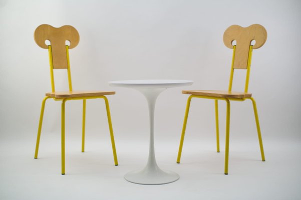 Italian Yellow Chair from Parisotto, 1960s, Set of 3-KQB-1086867