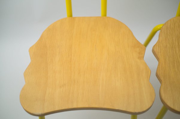 Italian Yellow Chair from Parisotto, 1960s, Set of 3-KQB-1086867