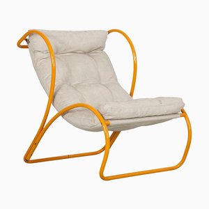 Italian Yellow Lounge Chair in the Style of Gae Aulenti, 1960s-AA-1233936