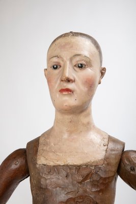 Italiano Ignoto, Jointed Painter's Mannequin, 1790, Wood with Glass Details-DZU-1991874