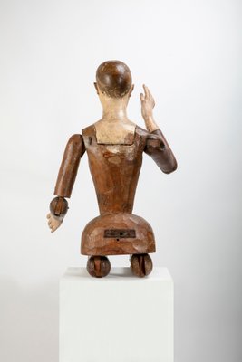 Italiano Ignoto, Jointed Painter's Mannequin, 1790, Wood with Glass Details-DZU-1991874