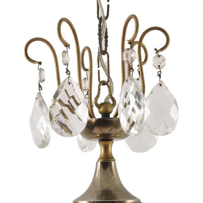 ItalianSilver and Gold Ceiling Lamp, 1920s-NJV-852991