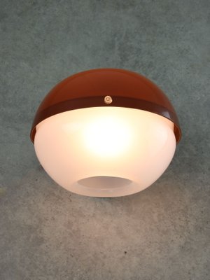 ItalianSpace Age Brown Acrylic Glass Wall Lamp, 1970s-HGJ-1724144