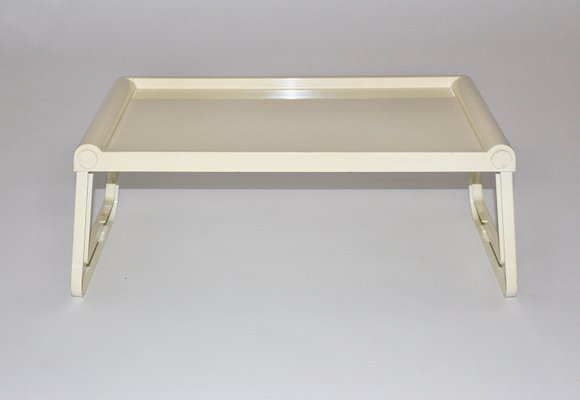 Ivory-Colored Plasti Foldable Breakfast Table from Guzzini, 1970s-NB-748640