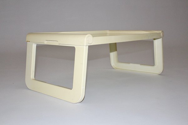 Ivory-Colored Plasti Foldable Breakfast Table from Guzzini, 1970s-NB-748640