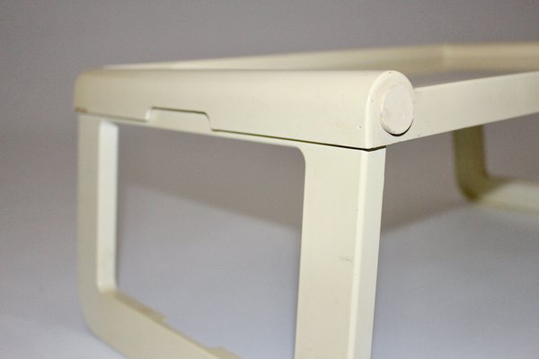 Ivory-Colored Plasti Foldable Breakfast Table from Guzzini, 1970s-NB-748640