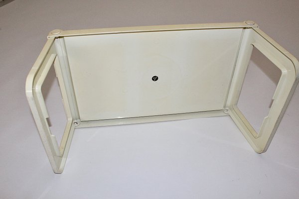 Ivory-Colored Plasti Foldable Breakfast Table from Guzzini, 1970s-NB-748640