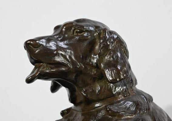 J-E. Masson, The Dog with a Hare, Early 1900s, Bronze-RVK-1724912