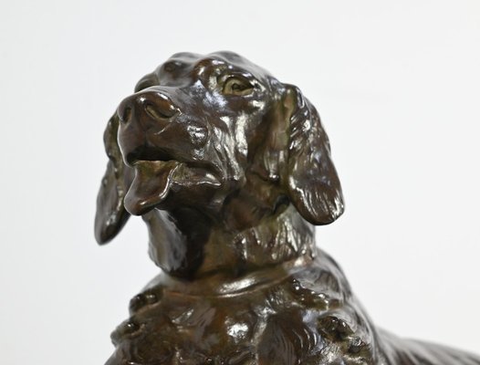 J-E. Masson, The Dog with a Hare, Early 1900s, Bronze-RVK-1724912