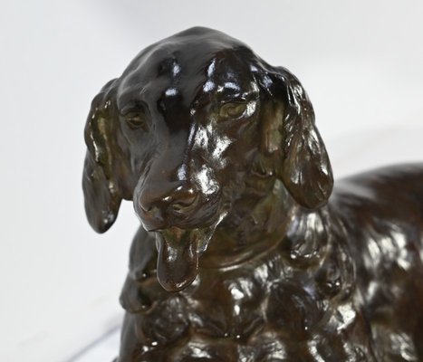 J-E. Masson, The Dog with a Hare, Early 1900s, Bronze-RVK-1724912