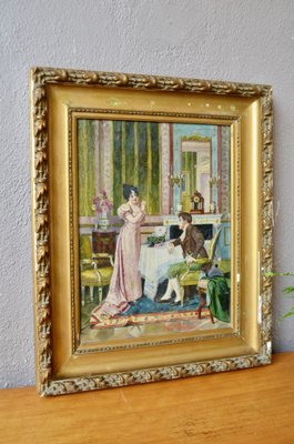 J. Goettelmann, Interior Scene Painting, 1911, Oil on Canvas, Framed-AIU-1338120