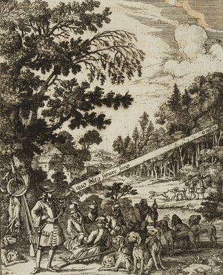 J. Meyer, After the Hunt With a Pack of Hounds, 17th-Century, Etching-OJR-1273434