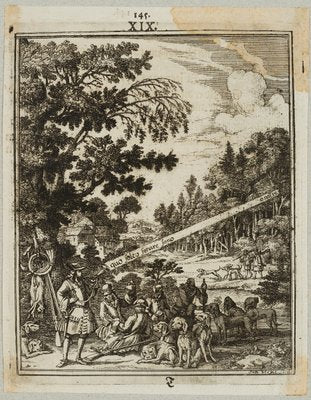 J. Meyer, After the Hunt With a Pack of Hounds, 17th-Century, Etching-OJR-1273434