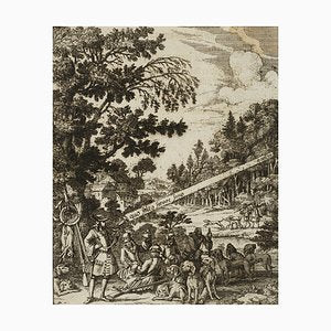 J. Meyer, After the Hunt With a Pack of Hounds, 17th-Century, Etching-OJR-1273434