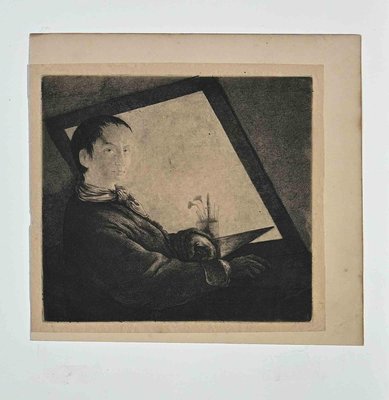 J.-P. Norblin de La Gourdaine, Self-Portrait, Etching, Early 1800s-ZCI-1406935