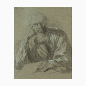 J. Stischbein, Portrait of an Ancient Philosopher, 1760, Charcoal-OJR-1273251