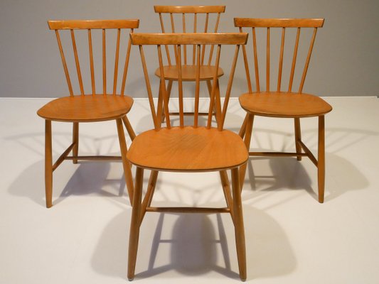 J46 Dining Chairs by Poul Volther for FDB, Denmark, 1960s, Set of 4-OGU-838735