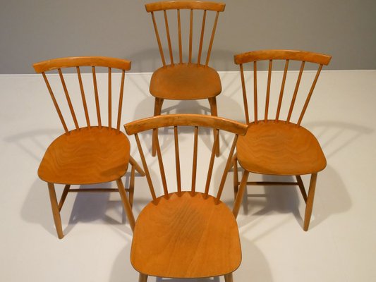 J46 Dining Chairs by Poul Volther for FDB, Denmark, 1960s, Set of 4-OGU-838735