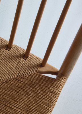 J80 Dining Chairs in Oak & Paperboard by Jørgen Bækmark, 1960s, Set of 6-WRF-1284557