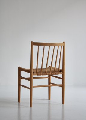 J80 Dining Chairs in Oak & Paperboard by Jørgen Bækmark, 1960s, Set of 6-WRF-1284557