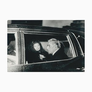 Jackie and Aristoteles Onassis in Car, Paris, 1973, Black & White Photograph-DYV-1304453