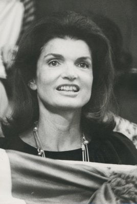 Jackie Kennedy at Madison Square Garden, Black and White Photograph, 1970s-DYV-1788059