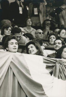 Jackie Kennedy Onassis, Madison Square Garden, 1970s, Black and White Photograph-DYV-1278299