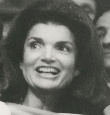 Jackie Kennedy Onassis, Madison Square Garden, 1970s, Black and White Photograph-DYV-1278293