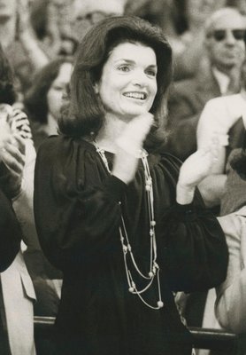 Jackie Kennedy Onassis, Madison Square Garden, 1970s, Black and White Photograph-DYV-1278290