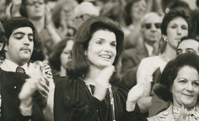 Jackie Kennedy Onassis, Madison Square Garden, 1970s, Black and White Photograph-DYV-1278290