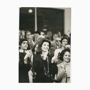 Jackie Kennedy Onassis, Madison Square Garden, 1970s, Black and White Photograph-DYV-1278290