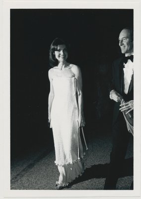 Jackie Kennedy, Thomas Hoving at the MET, USA, 1976, Black & White Photograph-DYV-1304444