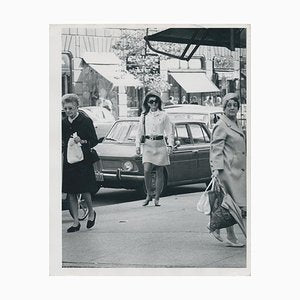 Jackie Onassis in the Street, 1970s, Black & White Photograph-DYV-1304449