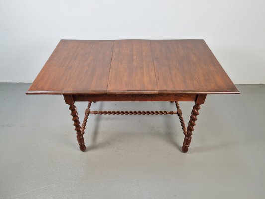 Jacobean Oak Dinning Table with Extending Barley Twist, 1890-AXJ-1725474