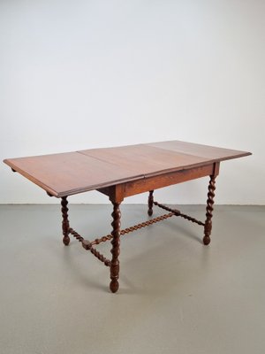 Jacobean Oak Dinning Table with Extending Barley Twist, 1890-AXJ-1725474